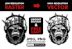 redraw recreate vector trace vectorize logo and image in high resolution