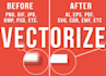 vectorise your logo or image, vector tracing, redraw design