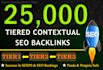 build 25,000 plus tiered contextual seo backlinks