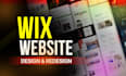 build wix website, design wix or redesign wix website