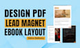 design PDF ebook, lead magnet and book interior design
