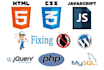 fix your php, wordpress, html5, css3 and database bugs