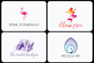 design watercolor pastel feminine logo
