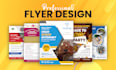 do professional flyer or leaflet design for your business in 24 hours