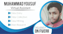 do excel data entry, web research, copy paste, web scraping, and data mining