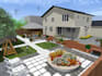 design your front or back yard with befitting landscape