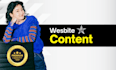 write website intro, about us, homepage and web content
