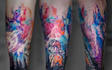 create a watercolor tattoo design