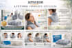 design amazon listing images, amazon a plus content and amazon storefront