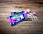 design a colorful event ticket