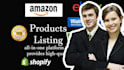 do amazon product listing walmart listing all products SEO service, ebay listing