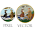 redraw, fix ai generated images and convert to clean vector