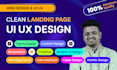 design UI UX for landing page, mobile app using figma