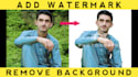 add watermark or remove background from 500 photos