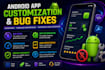 develop an android app with firebase admob and ai features and bug fixing