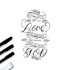 do custom hand lettering or calligraphy
