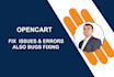 upgrade, migrate, fix issues or customize opencart store