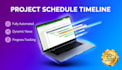 create microsoft excel project schedule gantt chart timeline