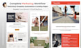 create a full marketing workflow, integration with mailchimp, sendgrid and more