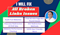 fix broken links, 404 errors, and htaccess redirection of any website
