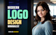 create flat minimalist logo design for your business