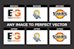 recreate, redraw, vectorise, convert your logo or images to vector