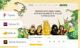 design illustrative landing page