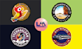 design a badge, vintage, retro and circle logo