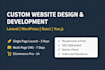 design and develop your complete custom website