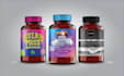 create product labels and supplement label designs mockups