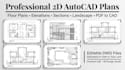 design professional and detailed 2d plans in autocad