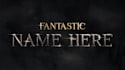 create a fantastic beasts logo with your name