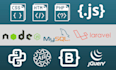 do html css javascript php nodejs laravel express react