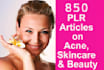 850 plr ebooks on acne, beauty, hair loss and skin care and free bonus