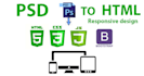 convert PSD to html responsive with bootstrap