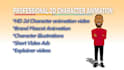 create 2d cartoon character animation of yourself or mascot