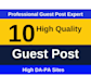 do guest posts on da 80 plus site, dofollow permanent backlinks