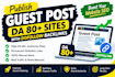 publish guest posts on real websites