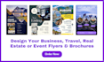 design business and travel flyer or brochure for you
