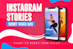 do facebook, instagram stories promotional short video ads