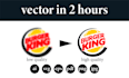 redo retrace remake logo turn image to vector convert raster to vector
