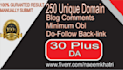 250 unique domain blog comments dofollow backlinks