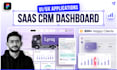 design dashboard saas CRM UI UX of web or mobile app
