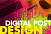 design digital post flyer