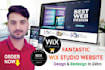 design a modern wix studio and wix website