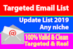 provide you with verified email list for email marketing
