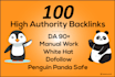 build 100 high quality backlinks white hat seo link building