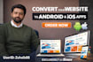 convert website to android app and ios app
