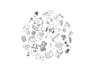 create doodle and line art illustration drawing vector