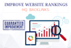 improve website rankings with HQ backlinks